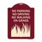 Signmission No Parking Driving or Walking on Grass Heavy-Gauge Aluminum Sign, 24" x 18", BU-1824-23626 A-DES-BU-1824-23626 - alternate 1